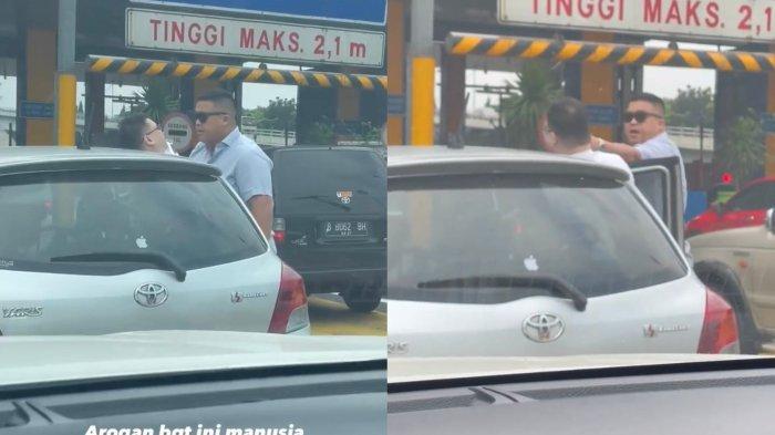 Sopir Toyota Yaris Di Tampar Oleh Pengemudi Mitsubishi Pajero Di Tol Kebon Jeruk Jakarta Barat, Viral Di Media Sosial