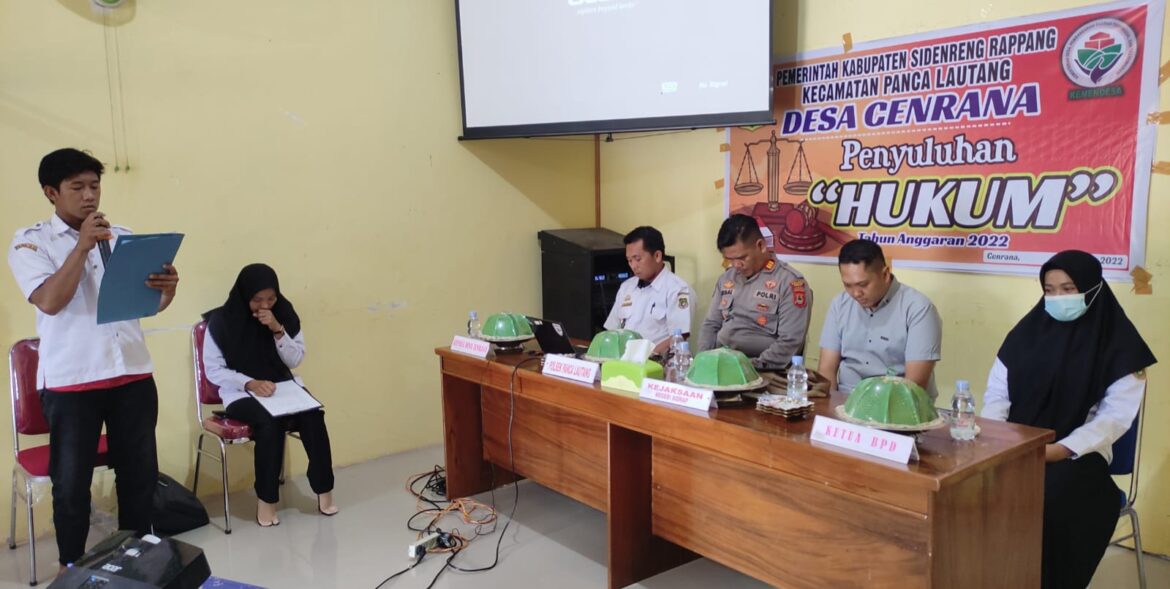 Polsek Panca Lautang Polres Sidrap Penyuluhan Hukum di Desa Cenrana