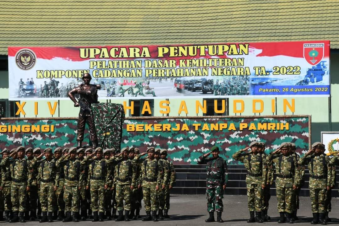 Hari ini Komcad Pangkep dilantik bersama 2500 orang Komcad Angkatan Tahun 2022