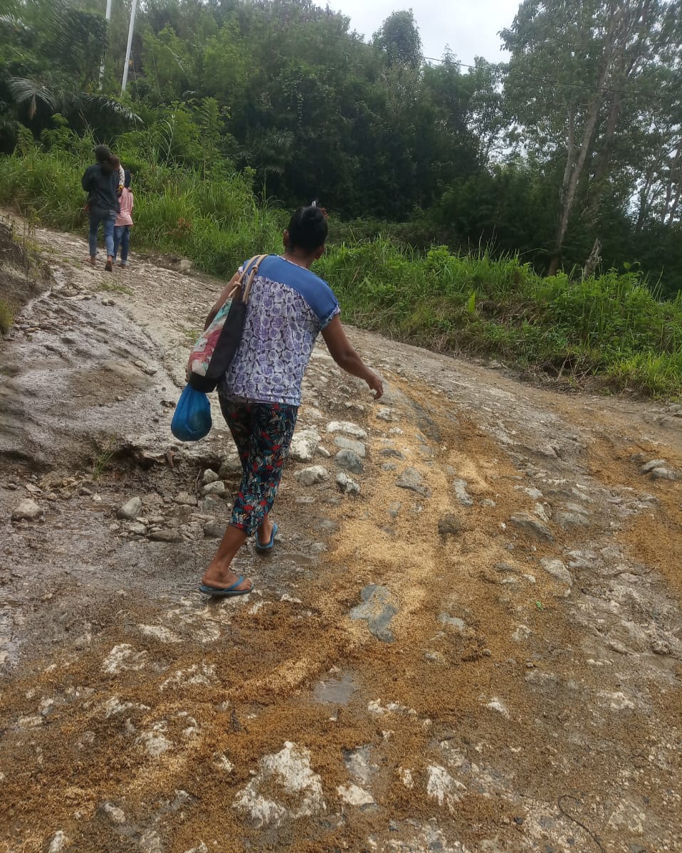 Jalan Penghubung antara Desa Compang mekar dan desa Golo Lembur Rusak Parah