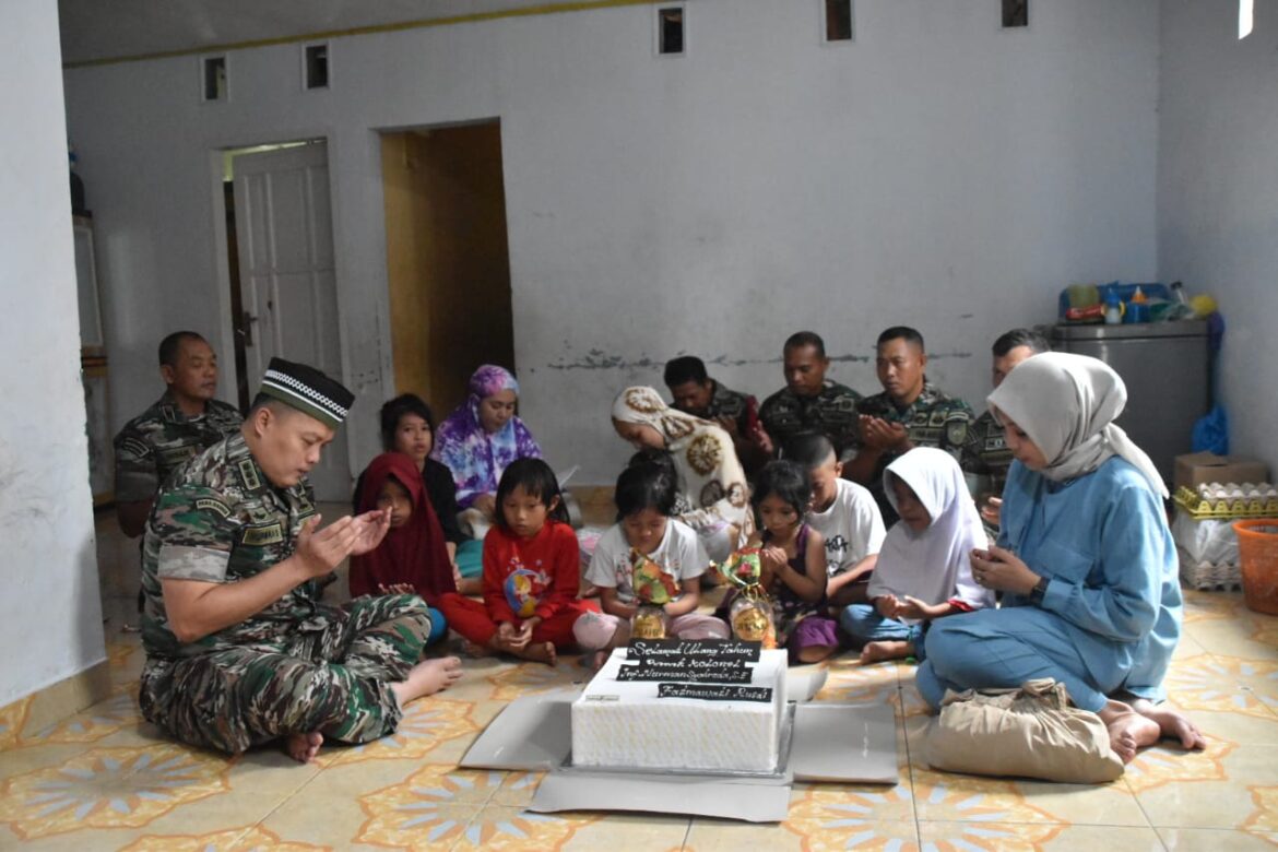 Jumat Berkah Komandan Kodim 1408/Mks, berbagi Ke Panti Asuhan Cahaya Rizki 