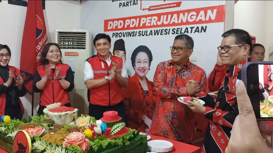 Hasto Kristiyanto Resmikan Kantor DPD PDIP Provinsi Sulsel