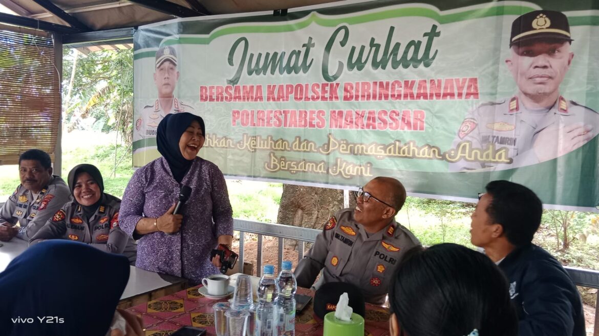 Curhatkan Keluhan dan Permasalahan Masyarakat Bersama Kapolsek Biringkanaya Jumat Curhat