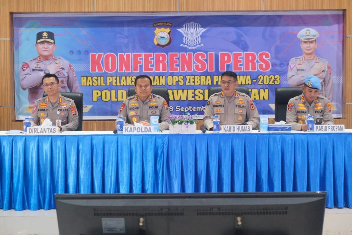 14 Hari Operasi Zebra Pallawa 2023, Polda Sulsel Tindak Ribuan Pelanggar Lalu Lintas