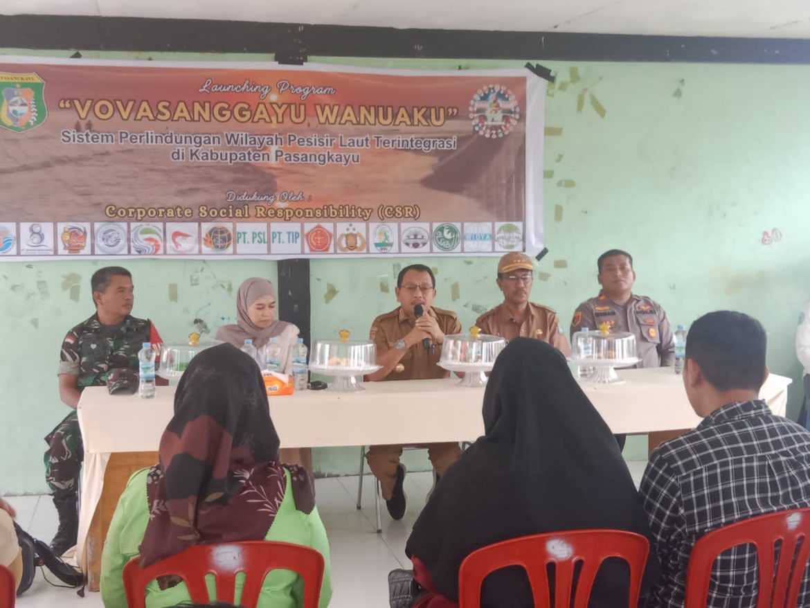 Cegah Kerusakan Abrasi Pantai, Bupati Pasangkayu Bersama DKP Luncurkan Program Vovasanggayu Wanuaku Didesa Sarasa