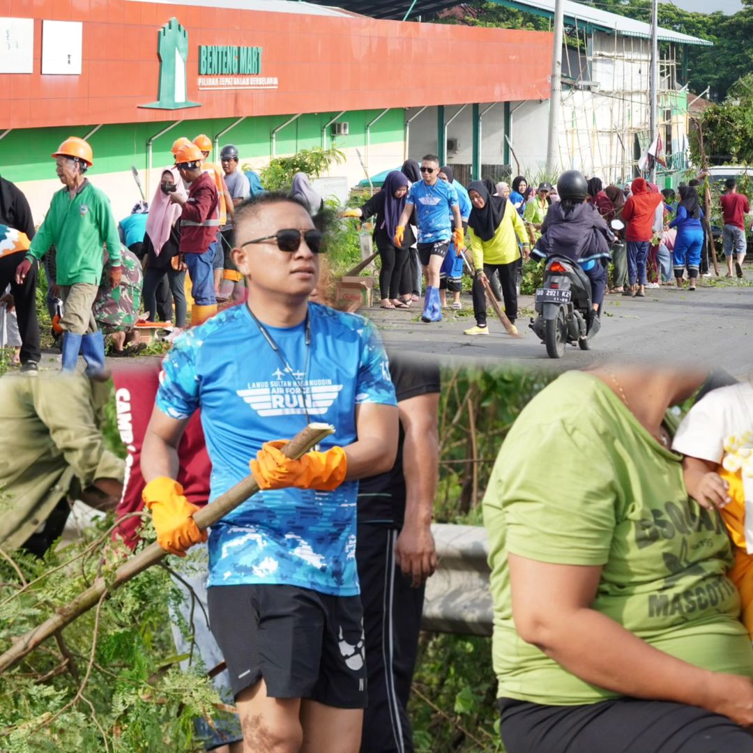 Sabtu Bersih Camat Ujung Tanah dengan Ketua Pakandatto Kota Makassar