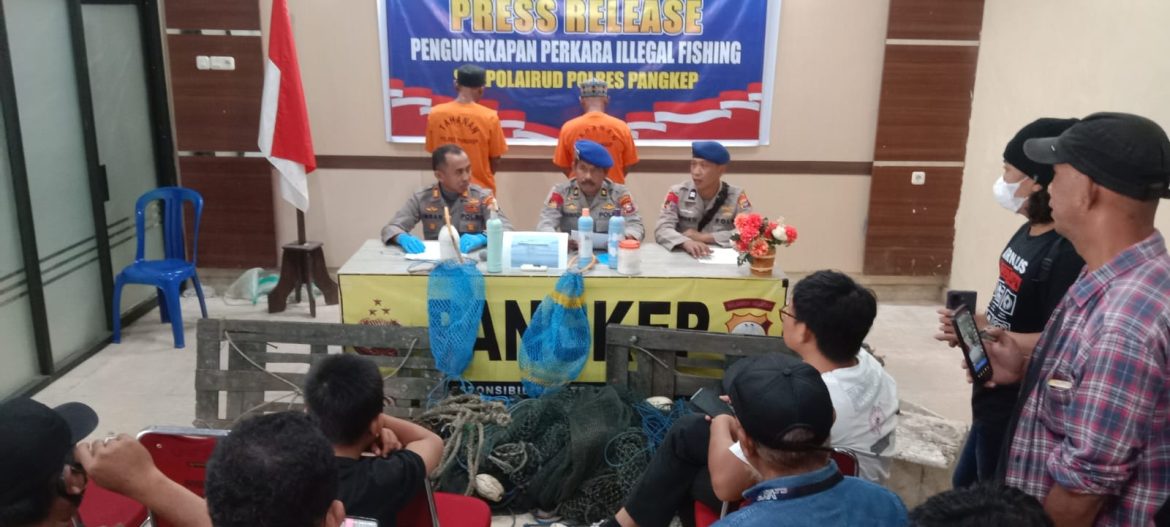 Sat Polairud Polres Pangkep Press Release Ungkap 2 Tindak Pidana Tangkap Ikan