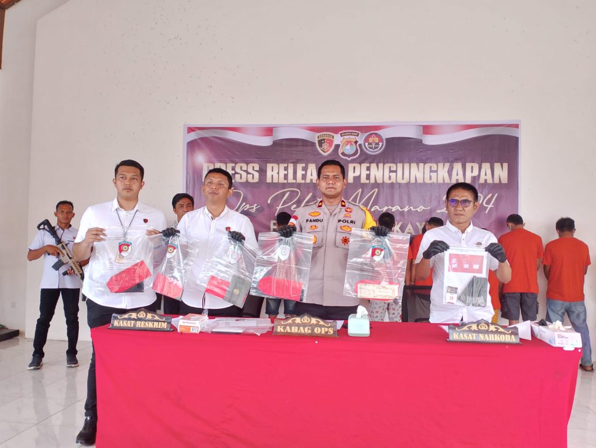 Polres Pasangkayu Berhasil Mengungkap 20 Jenis Kasus Selama Ops Pekat Marano 2024