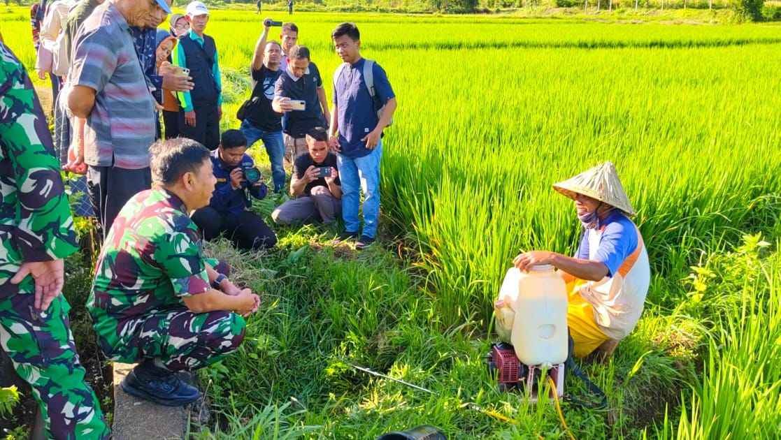 Dukung Hanpangan Nasional, Pangdam XIV/Hsn Tinjau Lokasi Pompanisasi Sawah Tadah Hujan di Pangkep