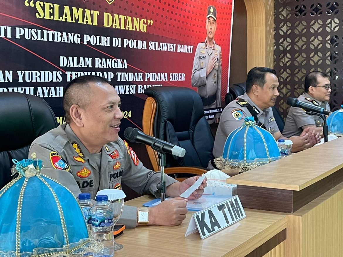 Puslitbang Polri Lakukan Peninjauan Yuridis Terhadap Tindak Pidana Siber Di Polda Sulbar