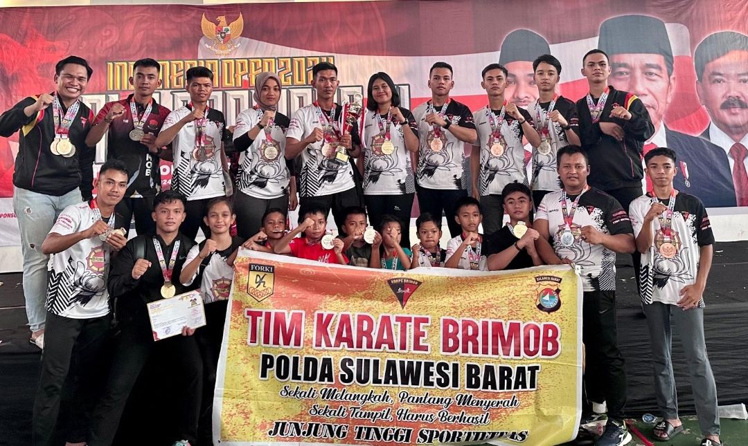 Tim Karate Brimob Polda Sulbar Raih Juara III Umum Piala Presiden RI 2024 