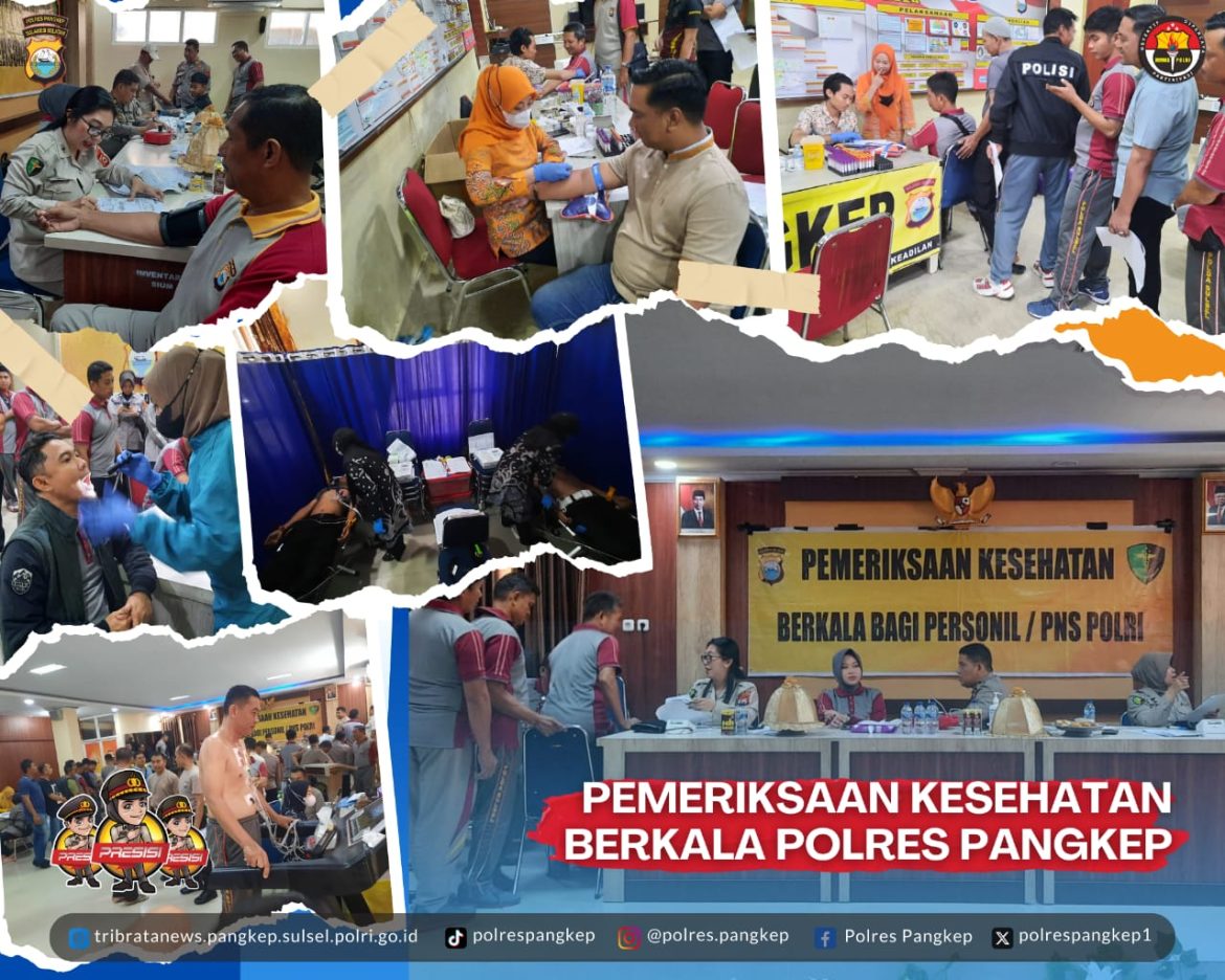 Jaga Kesehatan Anggota, Polres Pangkep Adakan Pemeriksaan Kesehatan Berkala