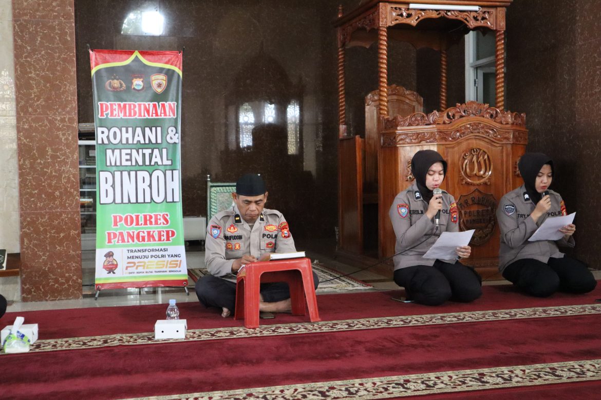 Bentuk Karakter Anggota Polri Jadi Lebih Humanis, Polres Pangkep Rutin Laksanakan Binrohtal