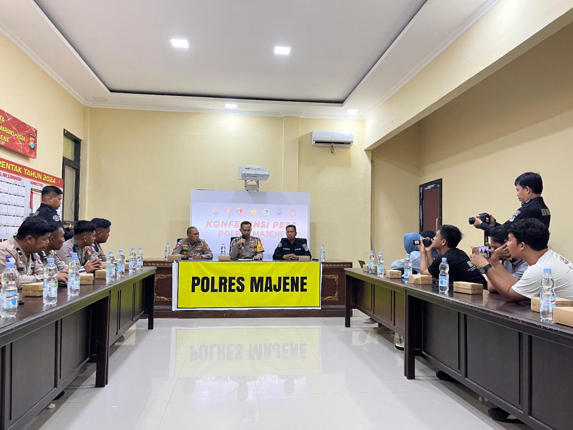 Polres Majene Gelar Press Release Hasil Operasi Zebra Marano 2024, Kasus Pelanggaran Lalu Lintas Mengalami Peningkatan