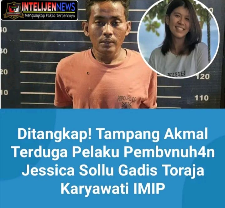 Resmob Polda Sulsel Ringkus Pembunuh Karyawati PT IMIP Morowali, Jessica Sollu