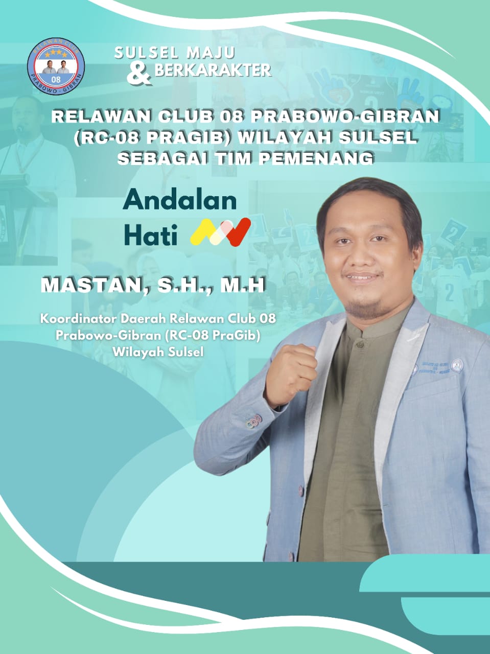 Koordinator Relawan Club 08 Prabowo – Gibran Sulsel Sebut Andalan Hati Tunjukkan Kerja Nyata Bukan Retorika