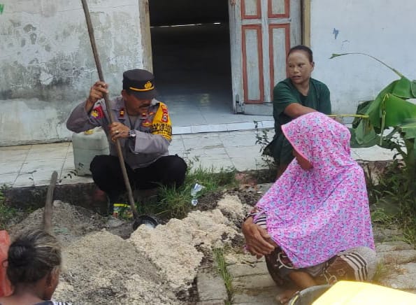 Bantu Warga di Tengah Kemarau, Kapolsek Liukang Tangaya Fasilitasi Pembuatan Sumur Air Bersih di Pulau Sapuka