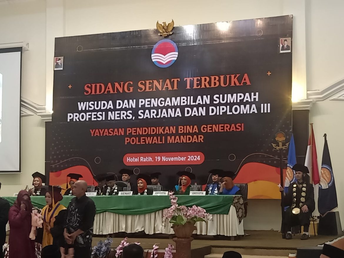 Polres Polman Hadiri Sidang Senat Wisuda Pengambilan Sumpah Profesi Ners Sarjana Diploma III Yayasan Pendidikan Biges Polewali Tahun 2024