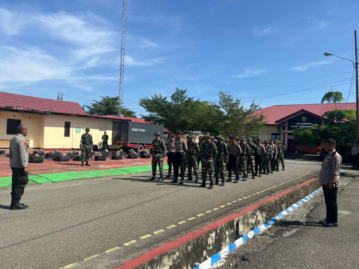 Kesiapan Pilkada Serentak 2024, Polres Pasangkayu Bersama Kodim 1427/Pasangkayu Gelar Latihan Dalmas