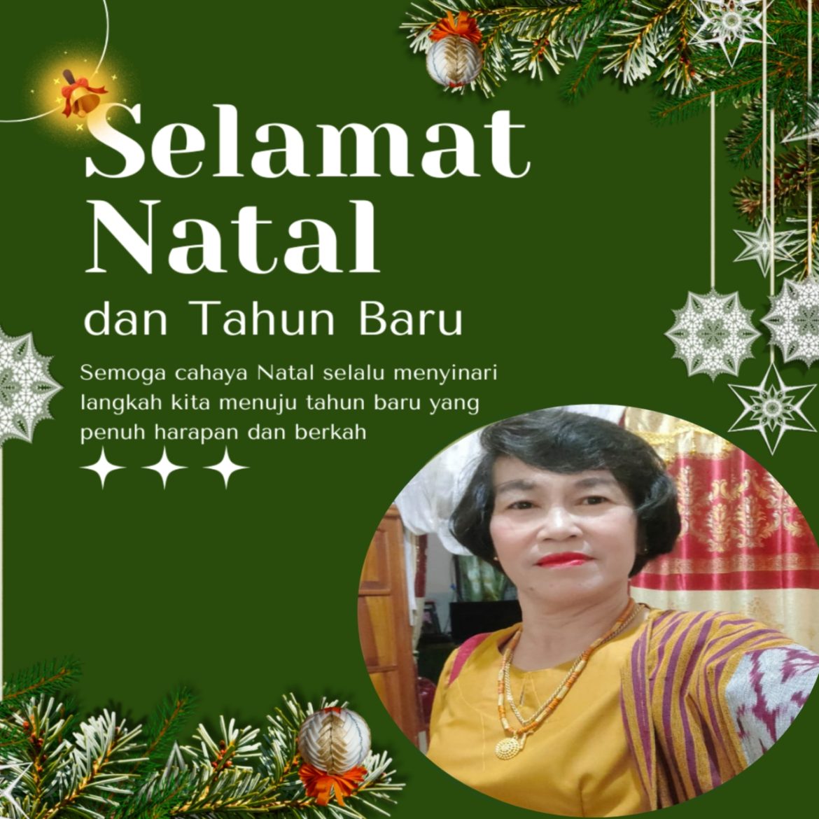 Peringatan Selamat Natal Dan Tahun Baru Ini Harapan Kepsek Yustina.!