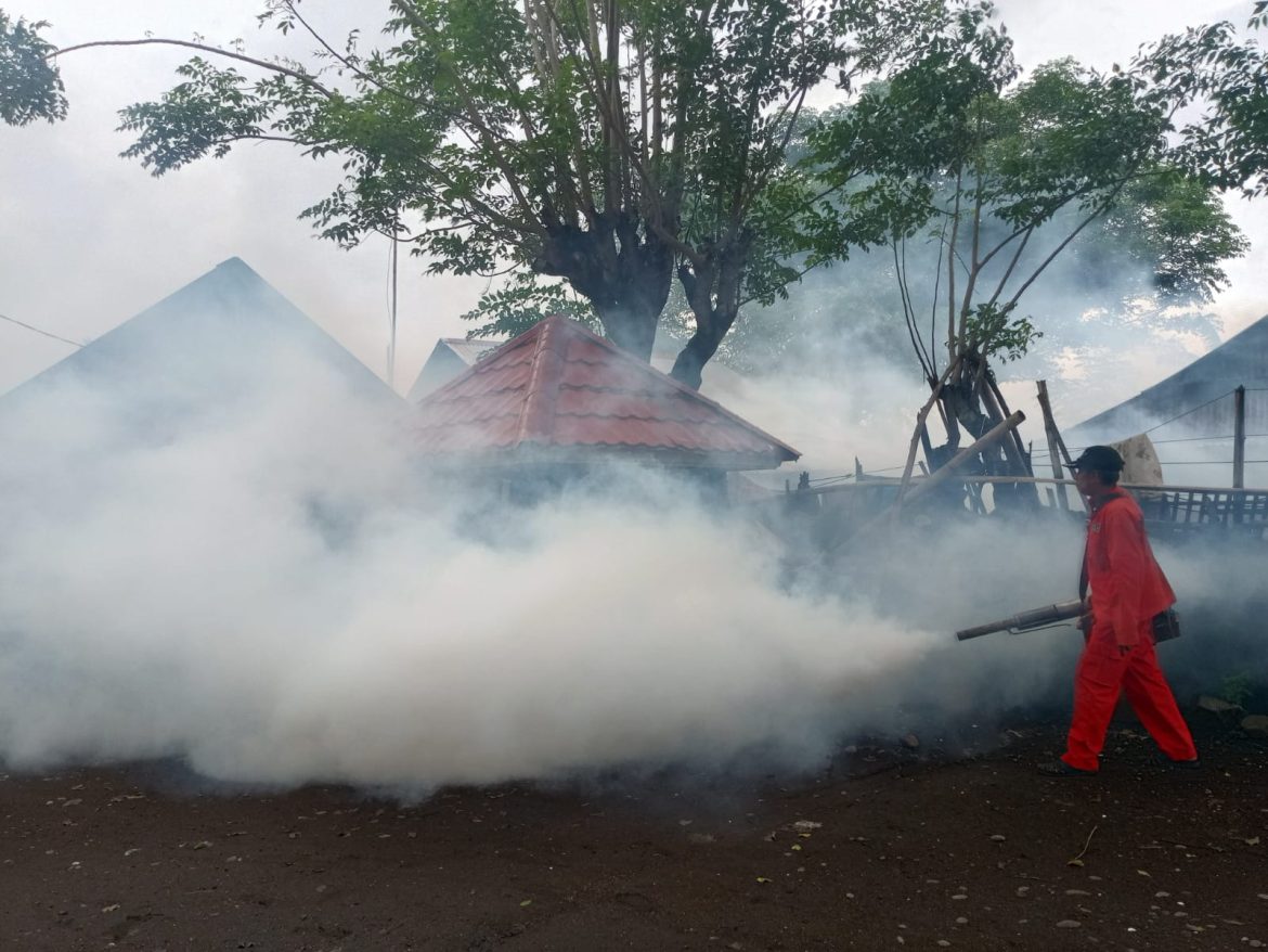 Dinas Kesehatan Kabupaten Takalar lakukan Fogging di Parialau lokasi Pasien Positif DBD