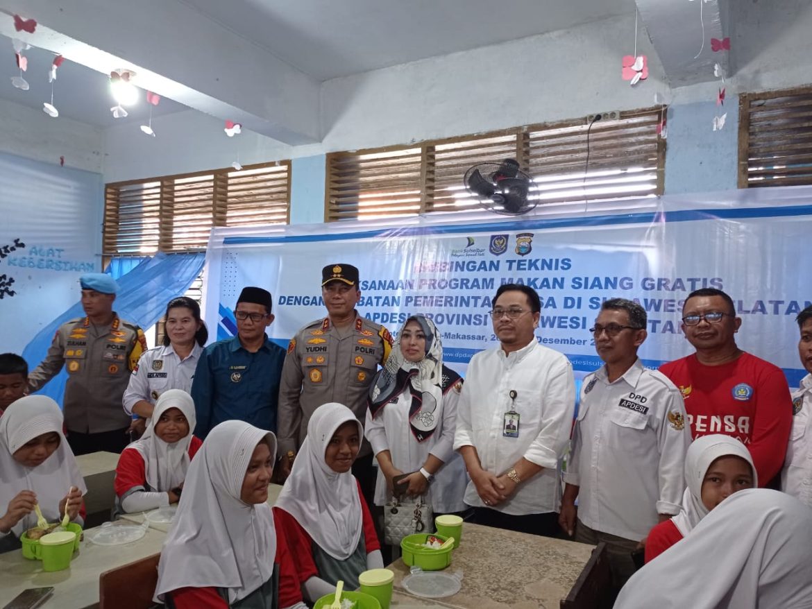 Apdesi Sulsel Gelar Uji Coba Makan Bergizi Gratis di SMPN 1 Makassar