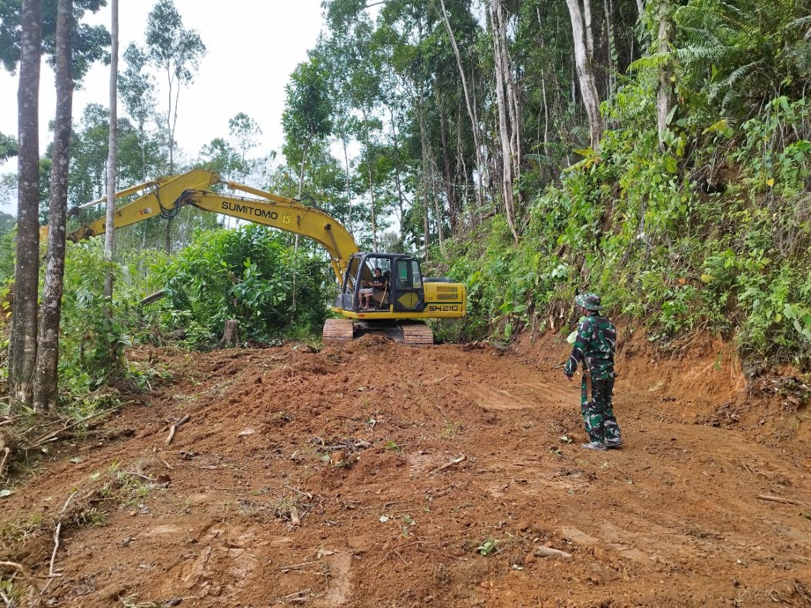 Satgas TMMD Kodim 1427/Pasangkayu Maksimalkan Pembangunan Jalan Di Desa Benggaulu